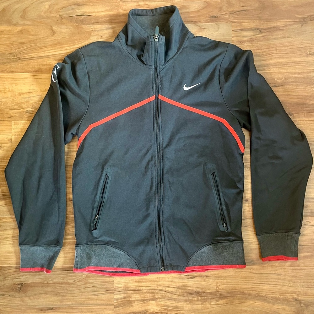 Nike Black Performance Jacket with Red Trim